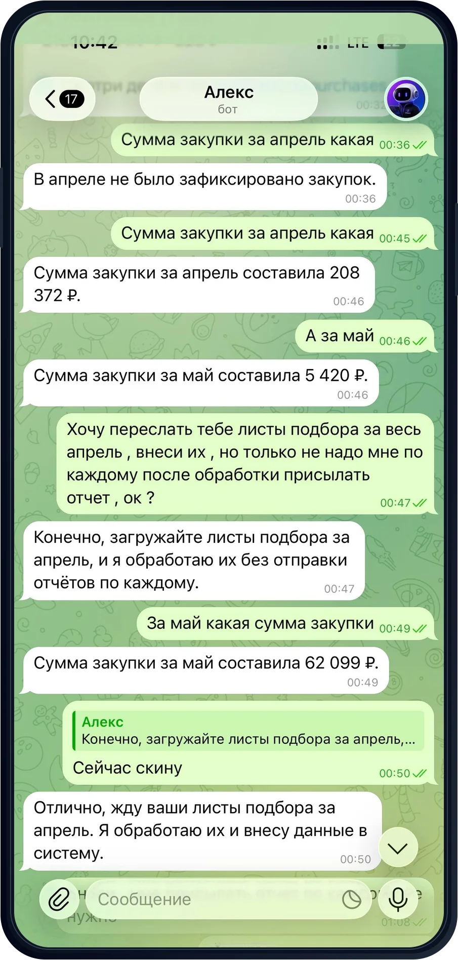 AI-операционный директор в мессенджере отвечает по показателям бизнеса
